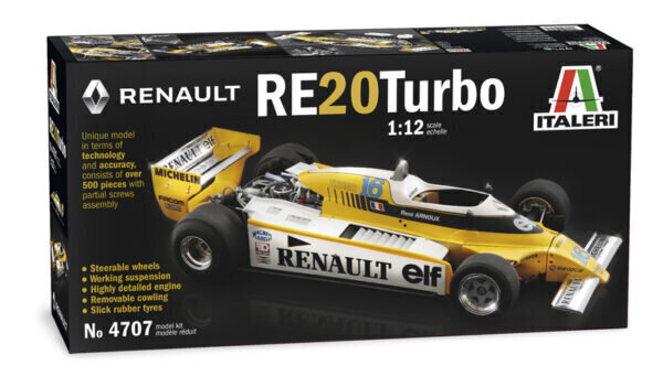 Klijuojamas modelis Italeri Renault RE 20 Turbo 1:12 4707 4707 kaina ir informacija | Konstruktoriai ir kaladėlės | pigu.lt