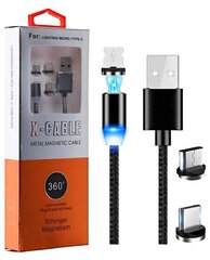 USB Laidas su Micro USB, Lightning, Type-C antgaliais kaina ir informacija | Laidai telefonams | pigu.lt