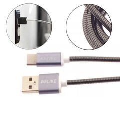 USB-кабель с разъемом Micro USB, серебристый цена и информация | Кабели для телефонов | pigu.lt