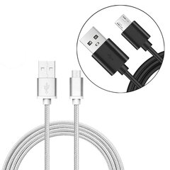 Micro USB laidas, dengtas virviniu sluoksniu, Juodos spalvos kaina ir informacija | Laidai telefonams | pigu.lt