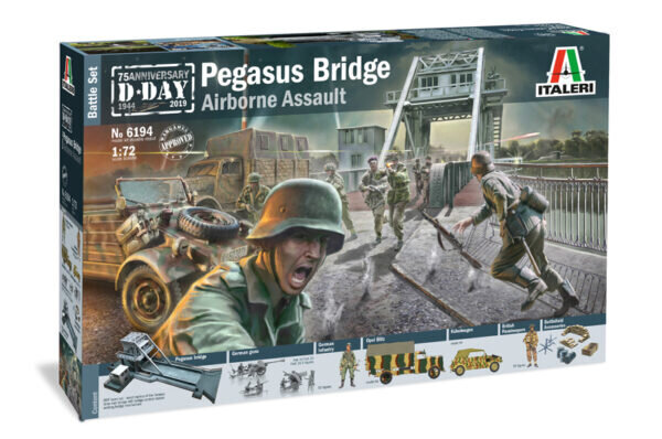 PEGASUS BRIDGE Airborne Assault 1:72 ITALERI 6194 6194 kaina ir informacija | Žaislai berniukams | pigu.lt