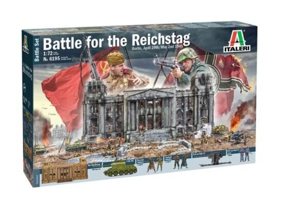 Battle for the Reichstag 1945 1:72 ITALERI 6195 6195 kaina ir informacija | Žaislai berniukams | pigu.lt