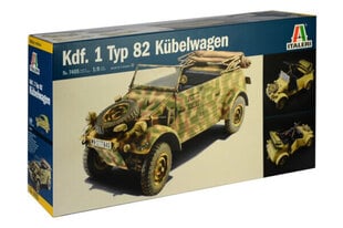 Kdf. 1 Typ 82 Kübelwagen 1:9 ITALERI 7405 7405 kaina ir informacija | Žaislai berniukams | pigu.lt