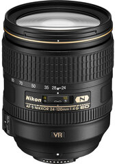 Nikon AF-S NIKKOR 24-120mm f/4G ED VR Gamykliškai atnaujintas (expo) - Baltoje dėžutėje (white box) kaina ir informacija | Objektyvai | pigu.lt