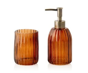 Дозатор для жидкого мыла Vintage Style Glass Orange цена и информация | Набор акскссуаров для ванной | pigu.lt