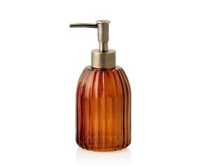 Muilo dozatorius Vintage Style Glass Orange kaina ir informacija | Vonios kambario aksesuarai | pigu.lt