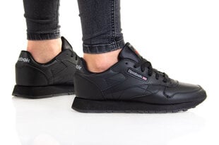 Sportiniai bateliai moterims Reebok CL LTHR GZ6094, juodi цена и информация | Спортивная обувь, кроссовки для женщин | pigu.lt