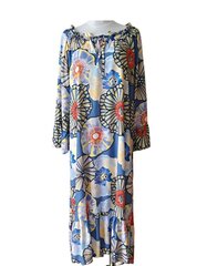 Suknelė moterims su dideliu gėlių raštu Juice Firenze K5065.468-4 kaina ir informacija | Suknelės | pigu.lt