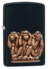 Žiebtuvėlis Zippo 29409 Three Monkeys kaina ir informacija | Žiebtuvėliai ir priedai | pigu.lt