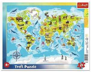 Dėlionė 234 pasaulio žemėlapis, 25 detalių kaina ir informacija | Dėlionės (puzzle) | pigu.lt