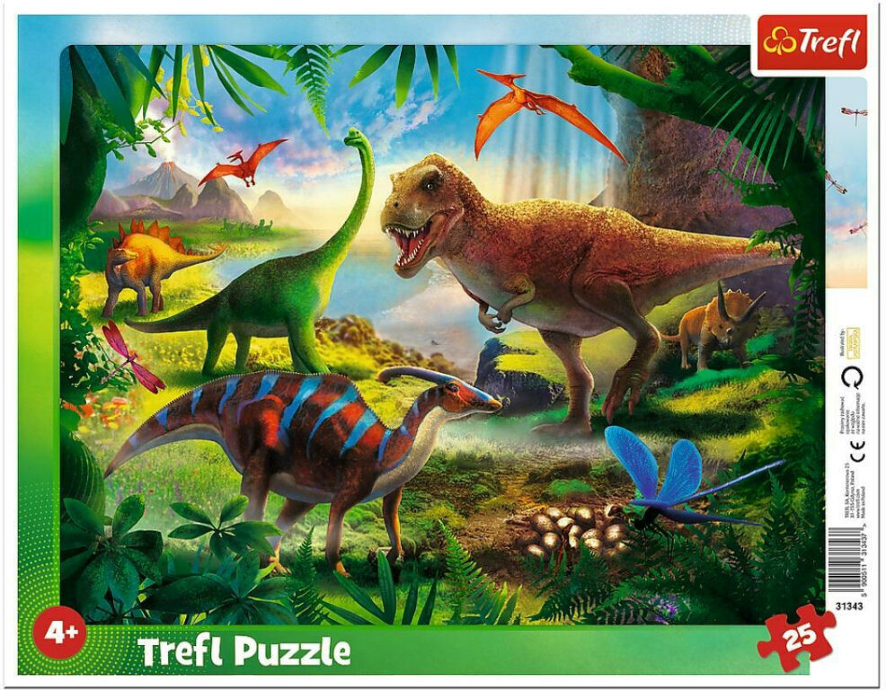 Dėlionė 240 dinozaurų, 25 detalių цена и информация | Dėlionės (puzzle) | pigu.lt