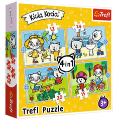 Puzzle 193 kicia kocia/ *4в1шт цена и информация | Пазлы | pigu.lt