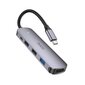 Hoco type C pilkas adapteris kaina ir informacija | Adapteriai, USB šakotuvai | pigu.lt