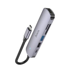 Hoco HB28 Type-C adapteris HDMI+USB3.0+USB2.0+SD+miniSD kaina ir informacija | Adapteriai, USB šakotuvai | pigu.lt