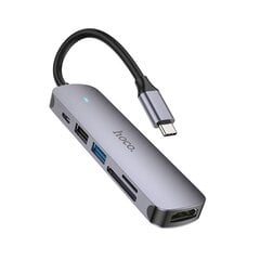 Адаптер HB28 Type-C multi-function converter HDMI+USB3.0+USB2.0+SD+TF+PD цена и информация | Адаптеры, USB-разветвители | pigu.lt