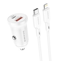 Автомобильная зарядка Borofone BZ18A USB-A/Type-C PD20W+QC3.0 черная цена и информация | Зарядные устройства для телефонов | pigu.lt