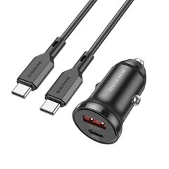 Автомобильная зарядка Borofone BZ18A USB-A/Type-C PD20W+QC3.0 черная цена и информация | Зарядные устройства для телефонов | pigu.lt