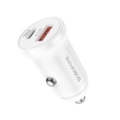 Автомобильная зарядка Borofone BZ18A USB-A/Type-C PD20W+QC3.0 черная цена и информация | Зарядные устройства для телефонов | pigu.lt