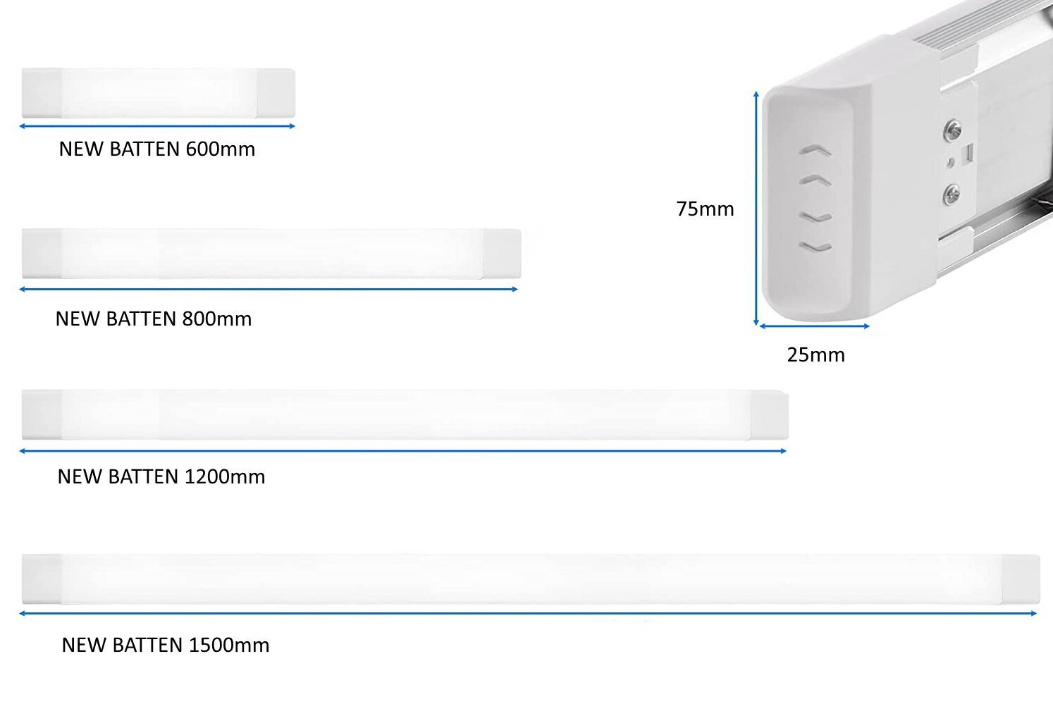 LED šviestuvas G.LUX GL-LED-NEW BATTEN-50W-1500mm kaina ir informacija | Lubiniai šviestuvai | pigu.lt