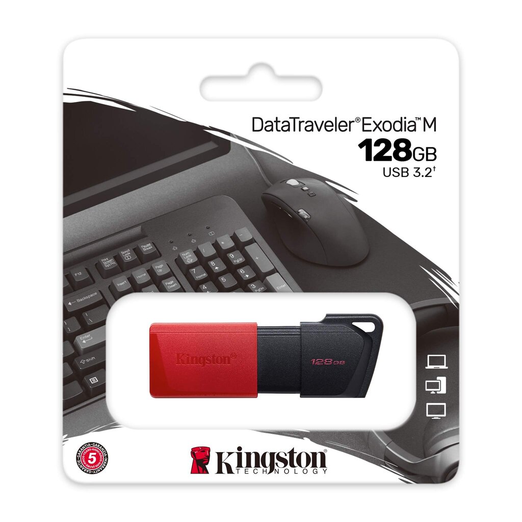 Kingston DataTraveler USB 3.2 128GB цена и информация | USB laikmenos | pigu.lt