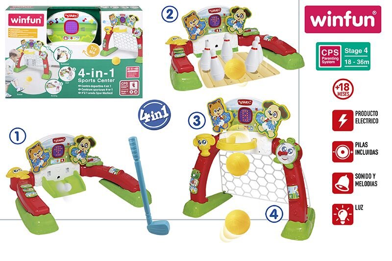 Sporto centras 4in1 Winfun 18m + kaina ir informacija | Lavinamieji žaislai | pigu.lt