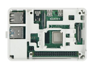 Чехол для Raspberry Pi 4B - белый - MaticBox 4 цена и информация | Электроника с открытым кодом | pigu.lt