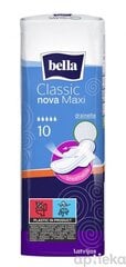 BELLA Nova Maxi Classic higiēniskās paketes 10gab. цена и информация | Тампоны, гигиенические прокладки для критических дней, ежедневные прокладки | pigu.lt