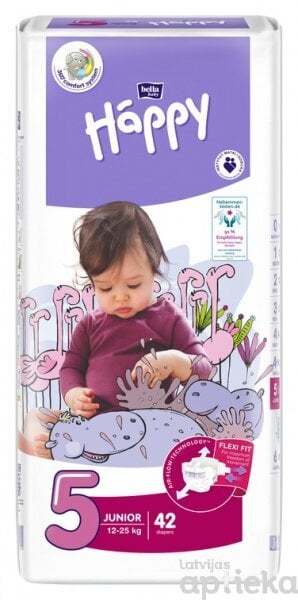 Sauskelnės Bella Baby Happy Junior, 5 (12-25 kg), 42 vnt. kaina ir informacija | Sauskelnės | pigu.lt