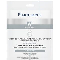 PHARMACERIS W MELA-ACTI ādas toni un tekstūru izlīdzinoša hidrogēla maska цена и информация | Маски для лица, патчи для глаз | pigu.lt