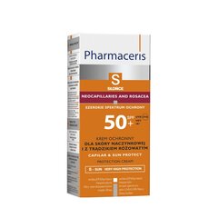 PHARMACERIS S, apsauginis veido kremas CAPILAR&SUN, SPF50+ 50ml kaina ir informacija | Kremai nuo saulės | pigu.lt