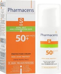 Apsauginis veido kremas nuo saulės Pharmaceris S Medi Acne Protect SPF-50+, 50 ml цена и информация | Кремы от загара | pigu.lt