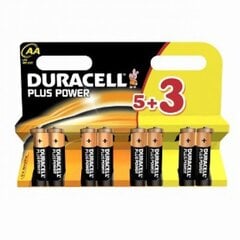 Elementai Duracell Plus Power AA, 8 vnt kaina ir informacija | Elementai | pigu.lt