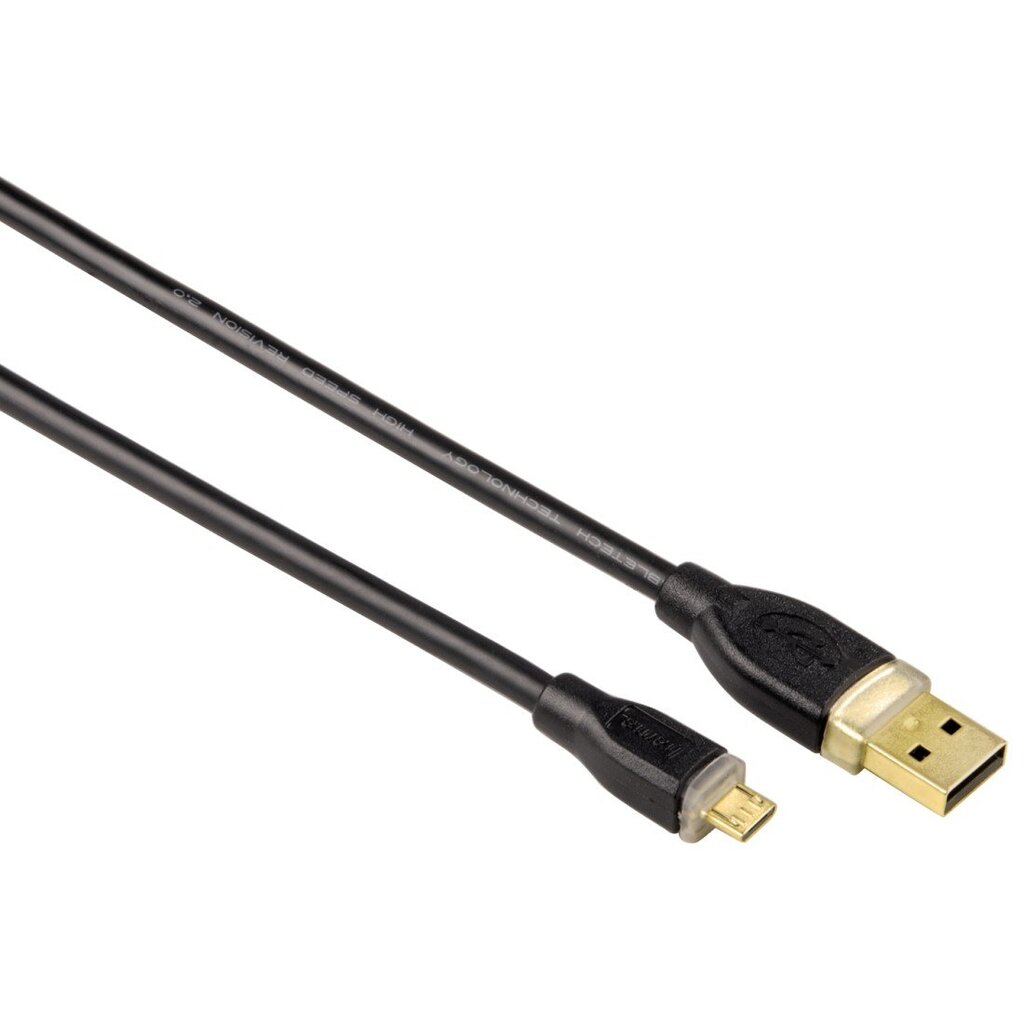 Kabelis Hama 00078490 USB-A-microUSB, 0.75m kaina ir informacija | Kabeliai ir laidai | pigu.lt