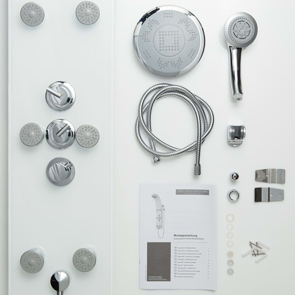 Schutte Dušo sistema su termostatiniu maišytuvu Lanzarote, balta цена и информация | Maišytuvų ir dušų priedai | pigu.lt