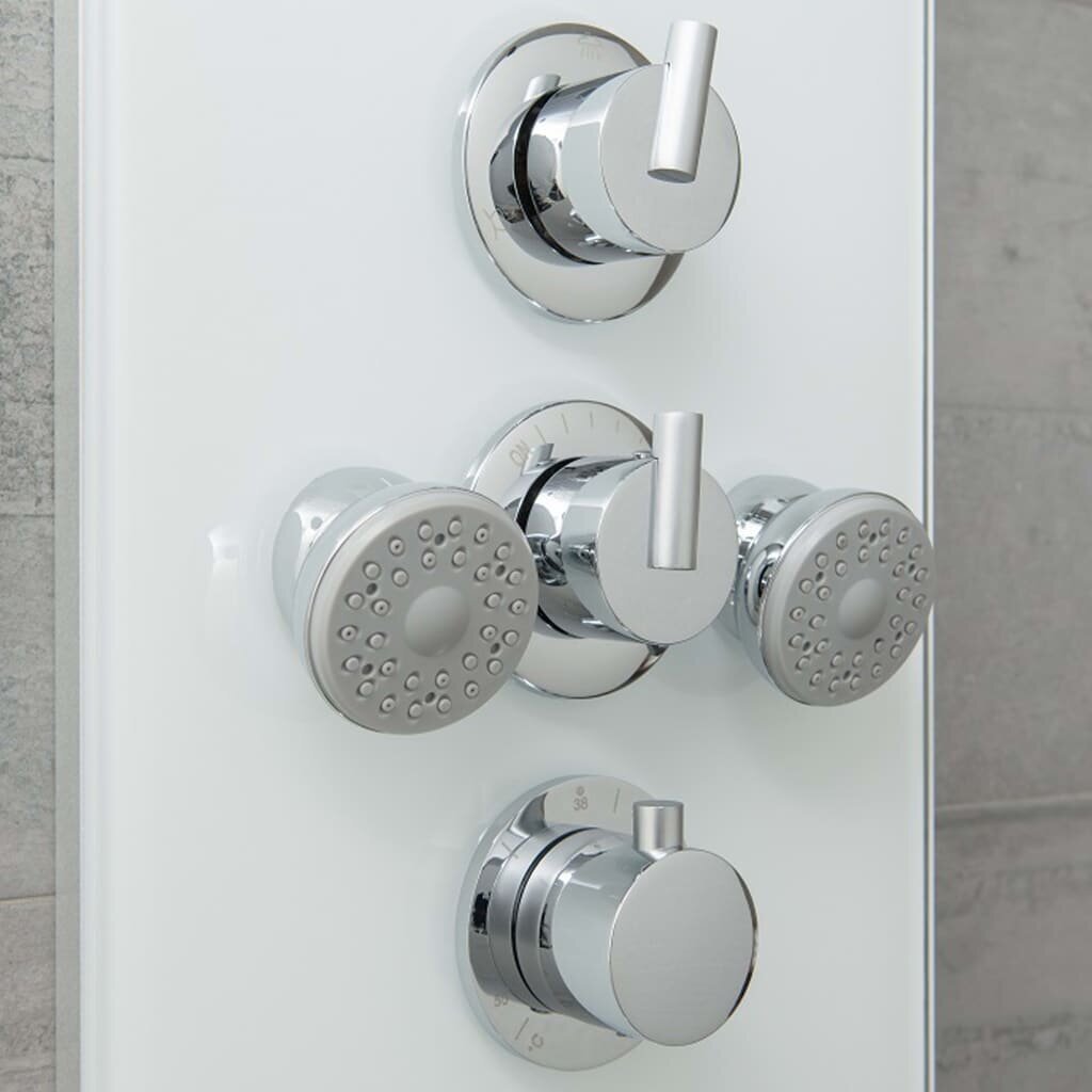 Schutte Dušo sistema su termostatiniu maišytuvu Lanzarote, balta kaina ir informacija | Maišytuvų ir dušų priedai | pigu.lt