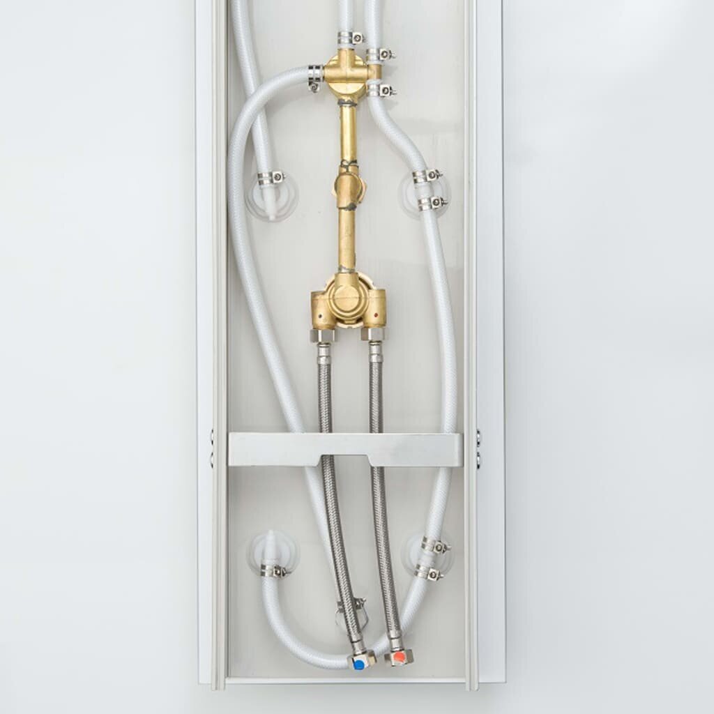 Schutte Dušo sistema su termostatiniu maišytuvu Lanzarote, balta цена и информация | Maišytuvų ir dušų priedai | pigu.lt