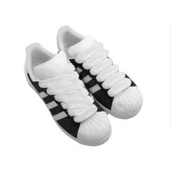 Широкие плоские шнурки 14 мм 120 см, цвет белый цена и информация | Средства для ухода за одеждой и обувью | pigu.lt