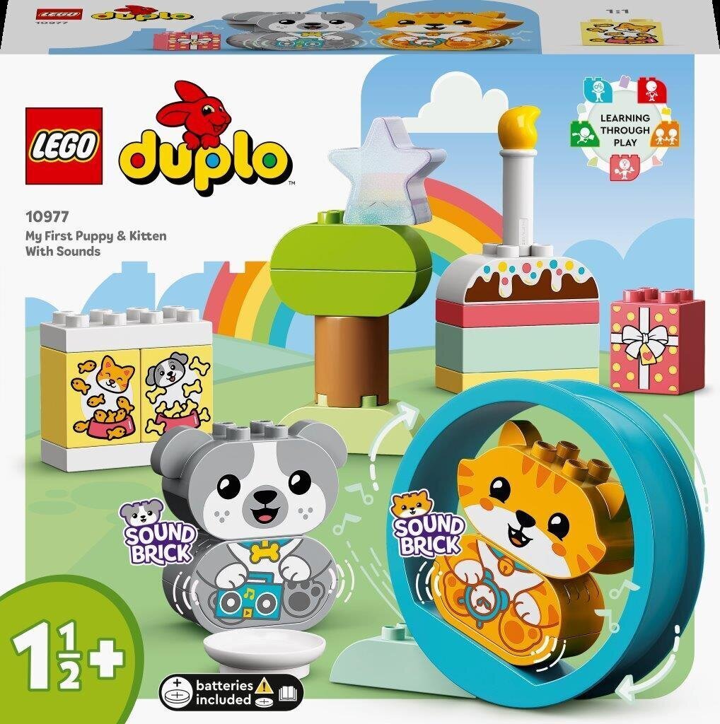 Мой первый щенок и котёнок со звуками 10977 LEGO® DUPLO® Creative Play цена  | pigu.lt