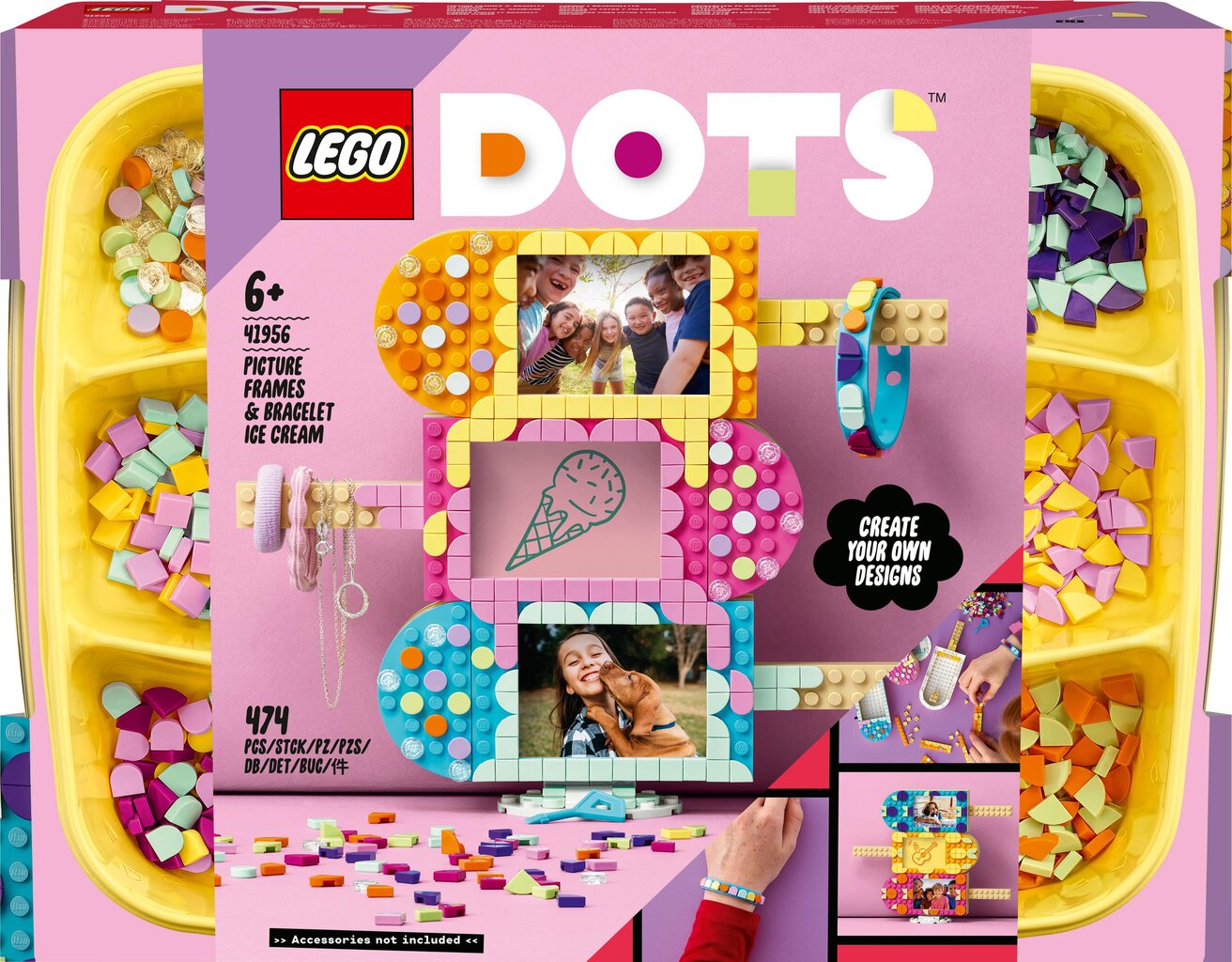 41956 LEGO® DOTS Ledų nuotraukų rėmeliai ir apyrankė цена и информация | Konstruktoriai ir kaladėlės | pigu.lt