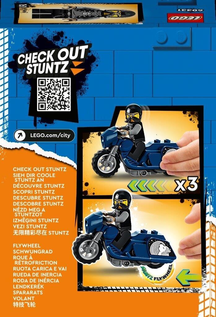 60331 LEGO® City Gastrolių kaskadinis motociklas цена и информация | Konstruktoriai ir kaladėlės | pigu.lt