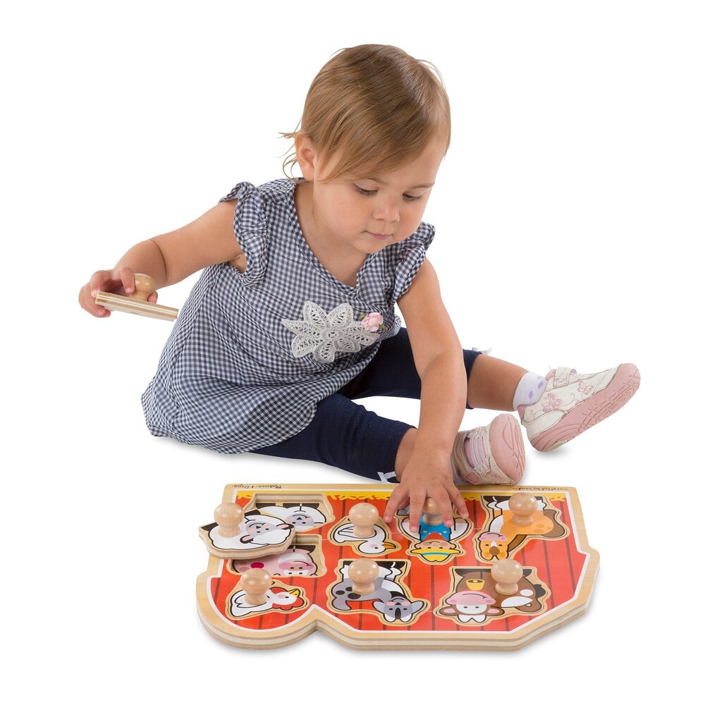 Medinė dėlionė Ūkis Melissa & Doug цена и информация | Žaislai kūdikiams | pigu.lt