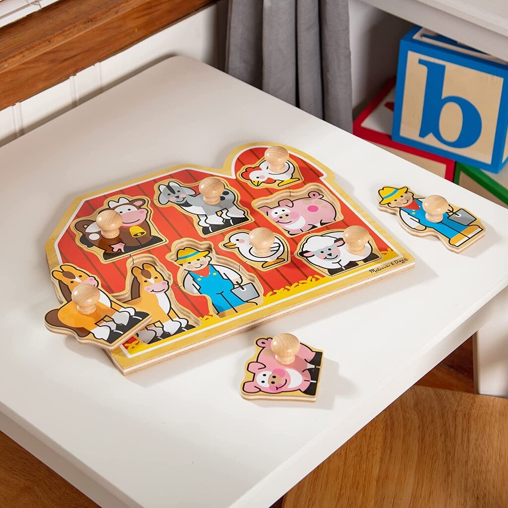 Medinė dėlionė Ūkis Melissa & Doug kaina ir informacija | Žaislai kūdikiams | pigu.lt