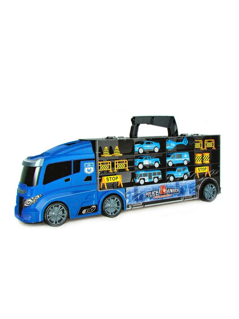 Mašinų komplektas SMART TOYS Police Storage Truck with cars 666-08G цена и информация | Žaislai berniukams | pigu.lt