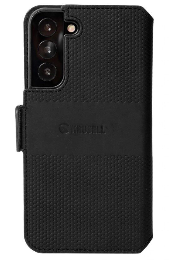 Krusell Leather Phone Wallet, skirtas Samsung Galaxy S22, juodas kaina ir informacija | Telefono dėklai | pigu.lt