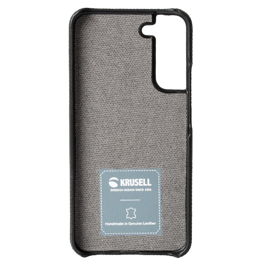 Krusell Leather Cover, skirtas Samsung Galaxy S22+, juodas kaina ir informacija | Telefono dėklai | pigu.lt