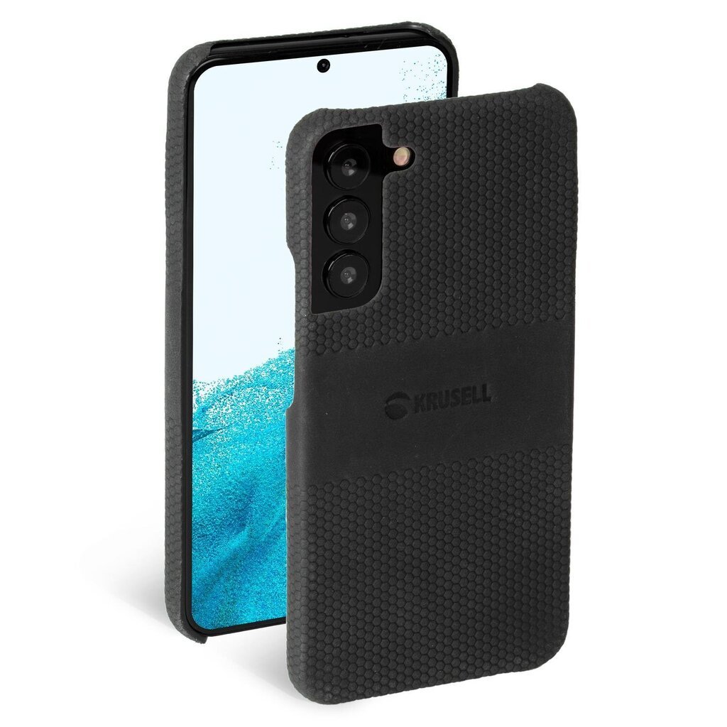 Krusell Leather Cover, skirtas Samsung Galaxy S22+, juodas kaina ir informacija | Telefono dėklai | pigu.lt