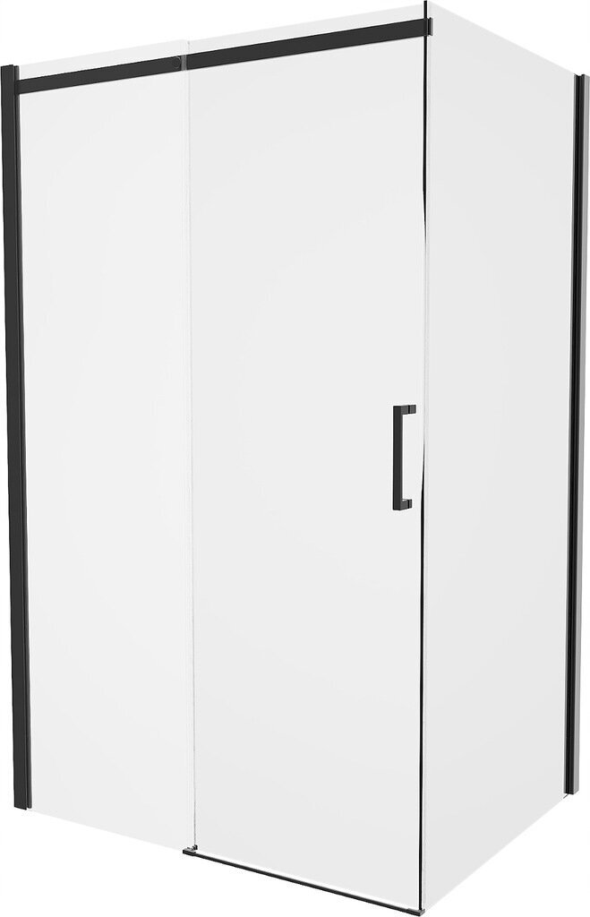 Dušo kabina Mexen Omega su padėklu ir sifonu, Black+White/Black, 120x70,80,90,100 cm kaina ir informacija | Dušo kabinos | pigu.lt