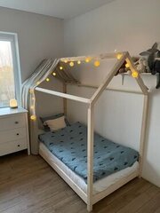 Vaikiška lova namelis SofiHouse R37, 200x90 cm, Nedažyta kaina ir informacija | Vaikiškos lovos | pigu.lt