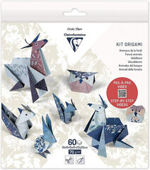 ORIGAMI POPIERIUS CLAIREFONTAINE, 60L. , 70 G., 10X10,15X15,20X20CM, GYVŪNAI kaina ir informacija | Sąsiuviniai ir popieriaus prekės | pigu.lt