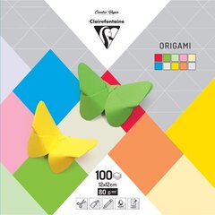 ORIGAMI POPIERIUS CLAIREFONTAINE, 100L., 12X12CM цена и информация | Тетради и бумажные товары | pigu.lt